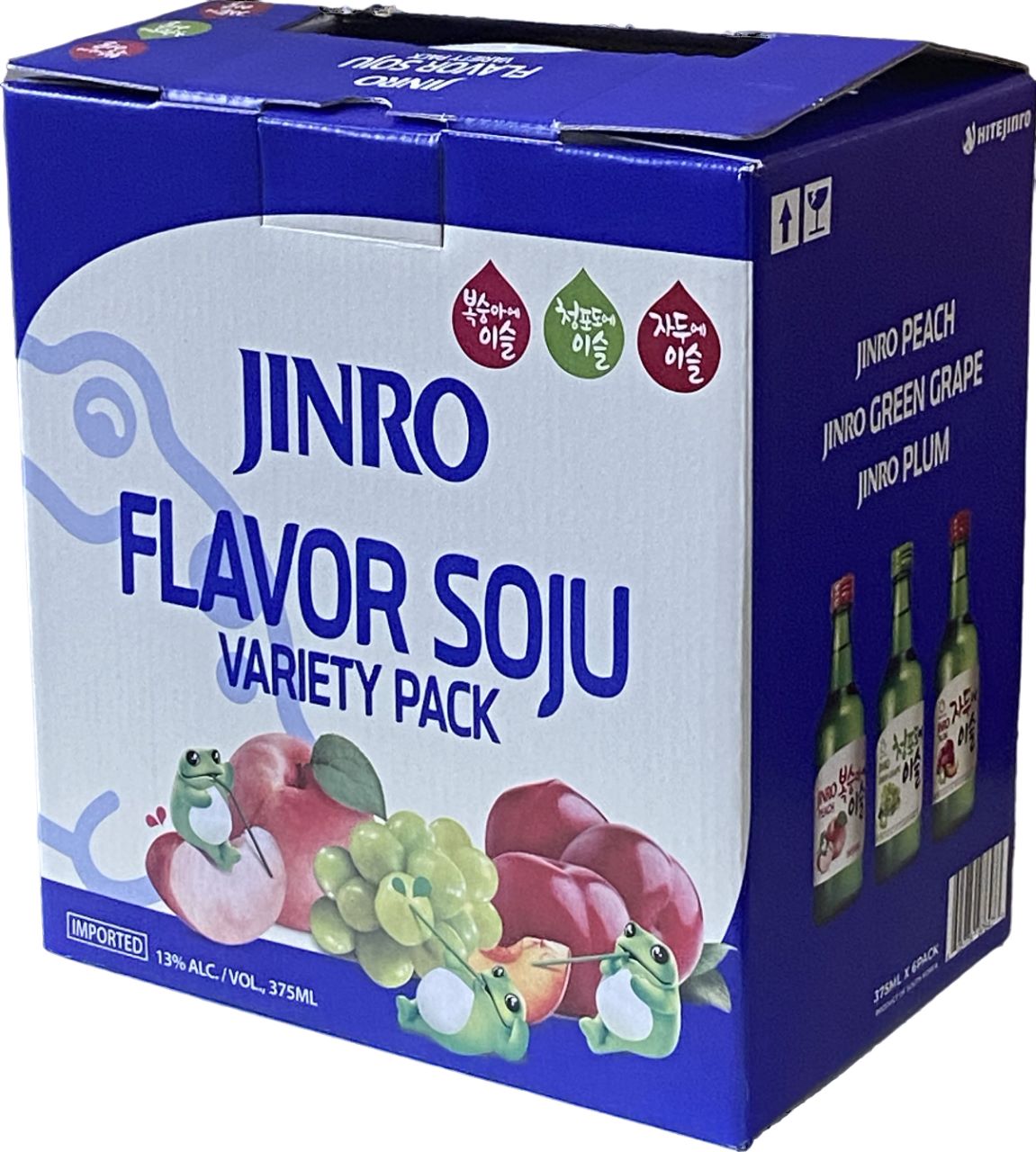 JINRO FRUIT SOJU ASSORTED -Plum, Green Grape, Peach