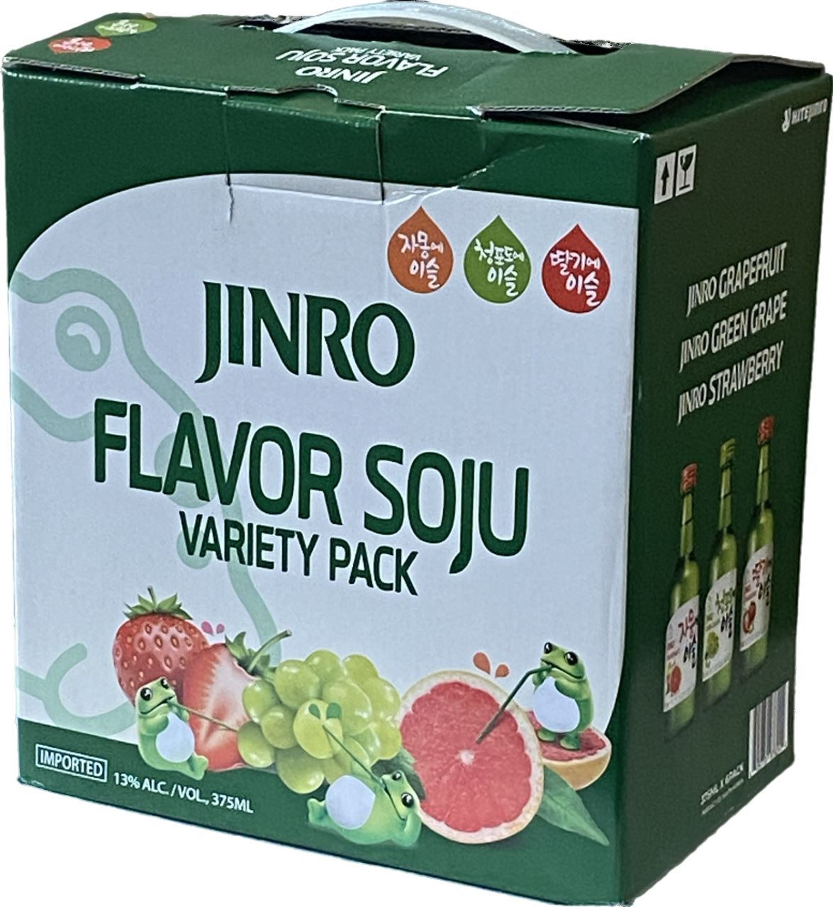 JINRO FRUIT SOJU ASSORTED - Strawberry, Green grape, Grapefruit