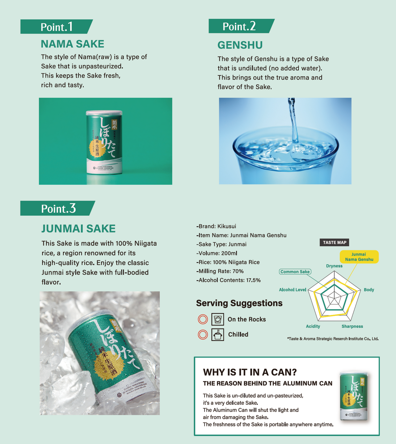 KIKUSUI SHIBORITATE JUNMAI NAMA GENSHU