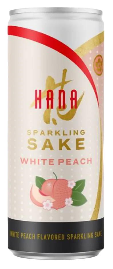 HANA FLAVORED SPARKLING SAKE WHITE PEACH