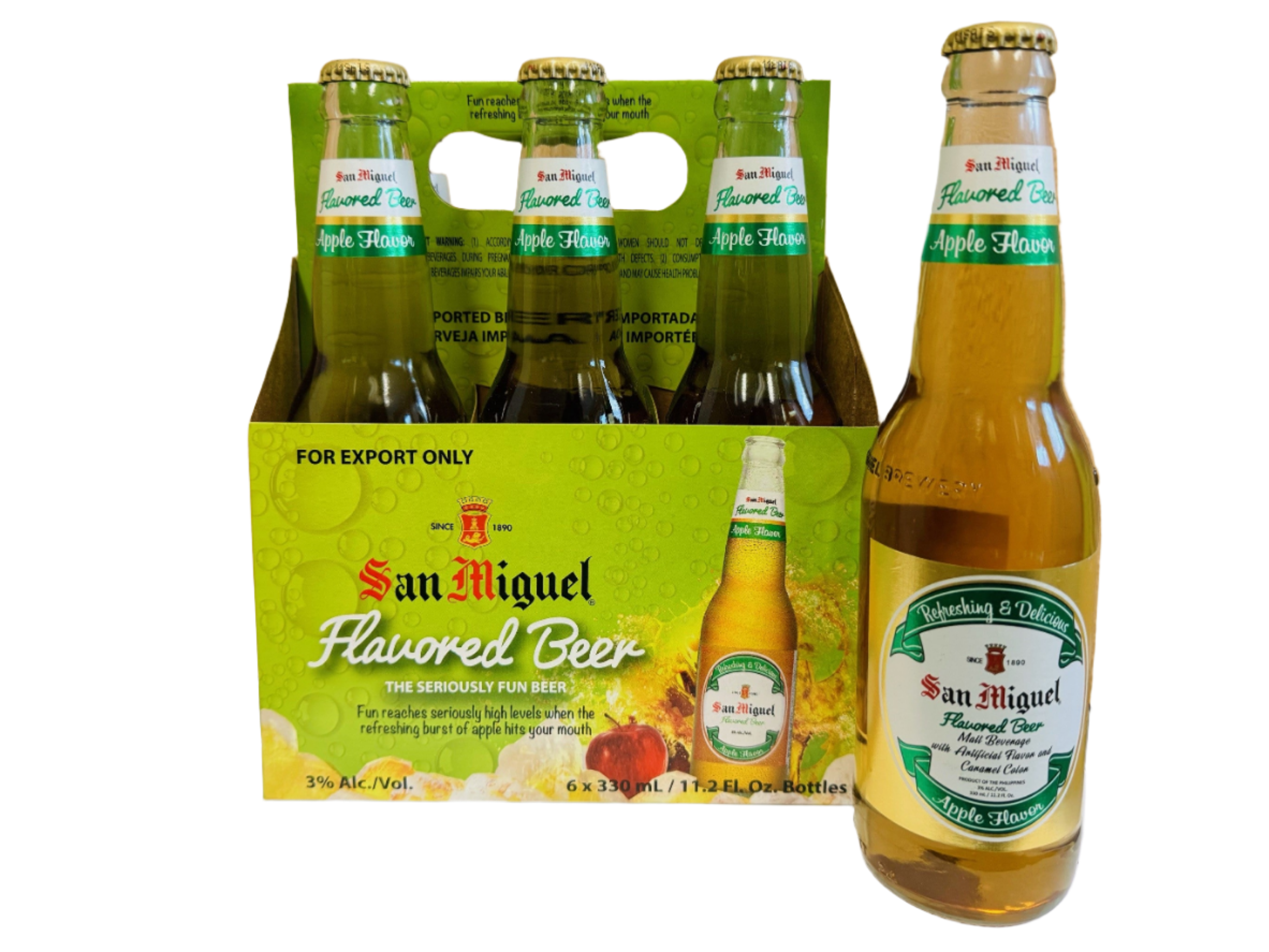 SAN MIGUEL APPLE BEER BOTTLE - Co-Ho Imports