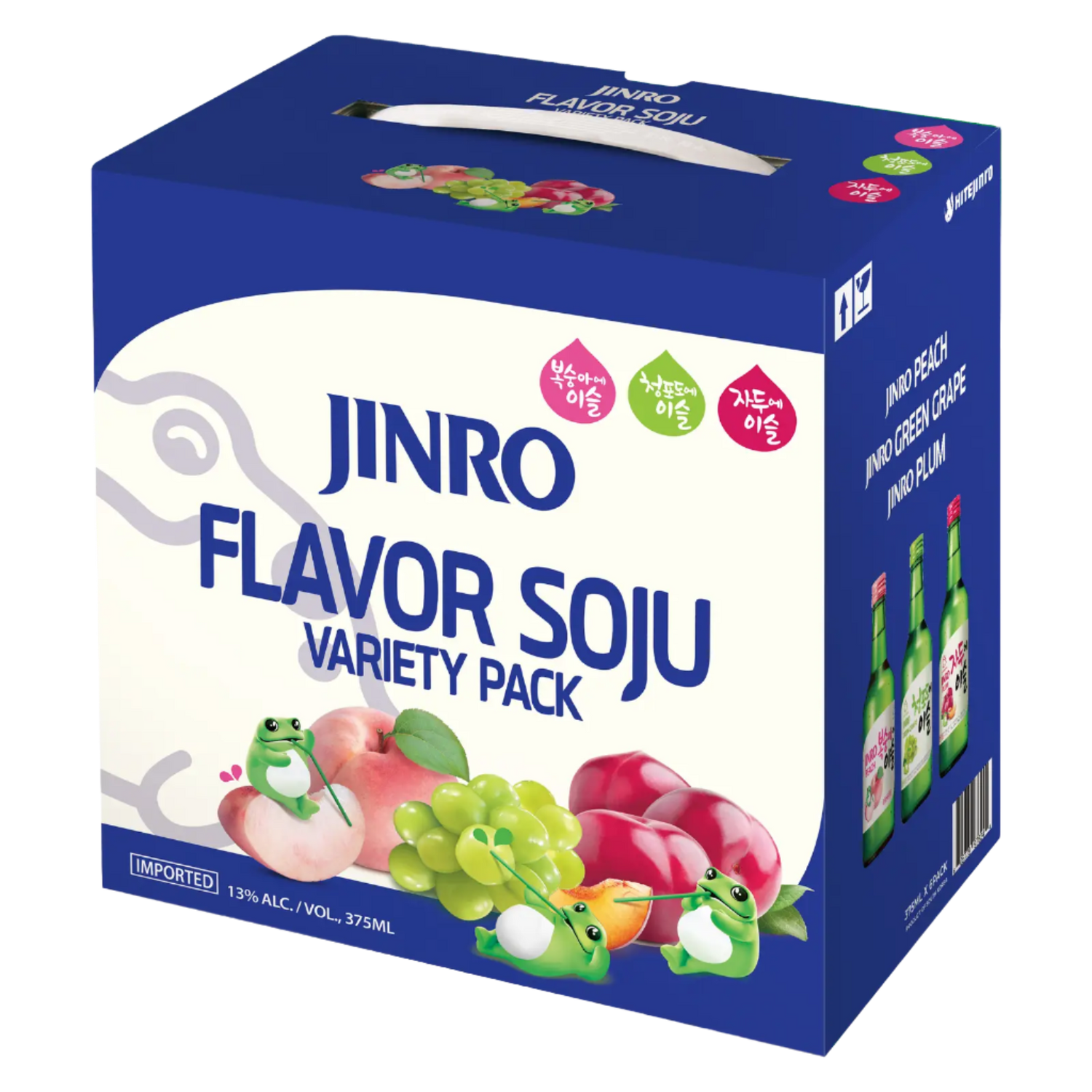 JINRO FRUIT SOJU ASSORTED -Plum, Green Grape, Peach