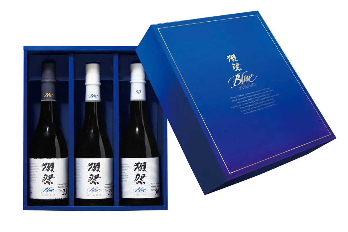 DASSAI BLUE ESSENTIAL JUNMAI DAIGINJO TRIO GIFT BOX